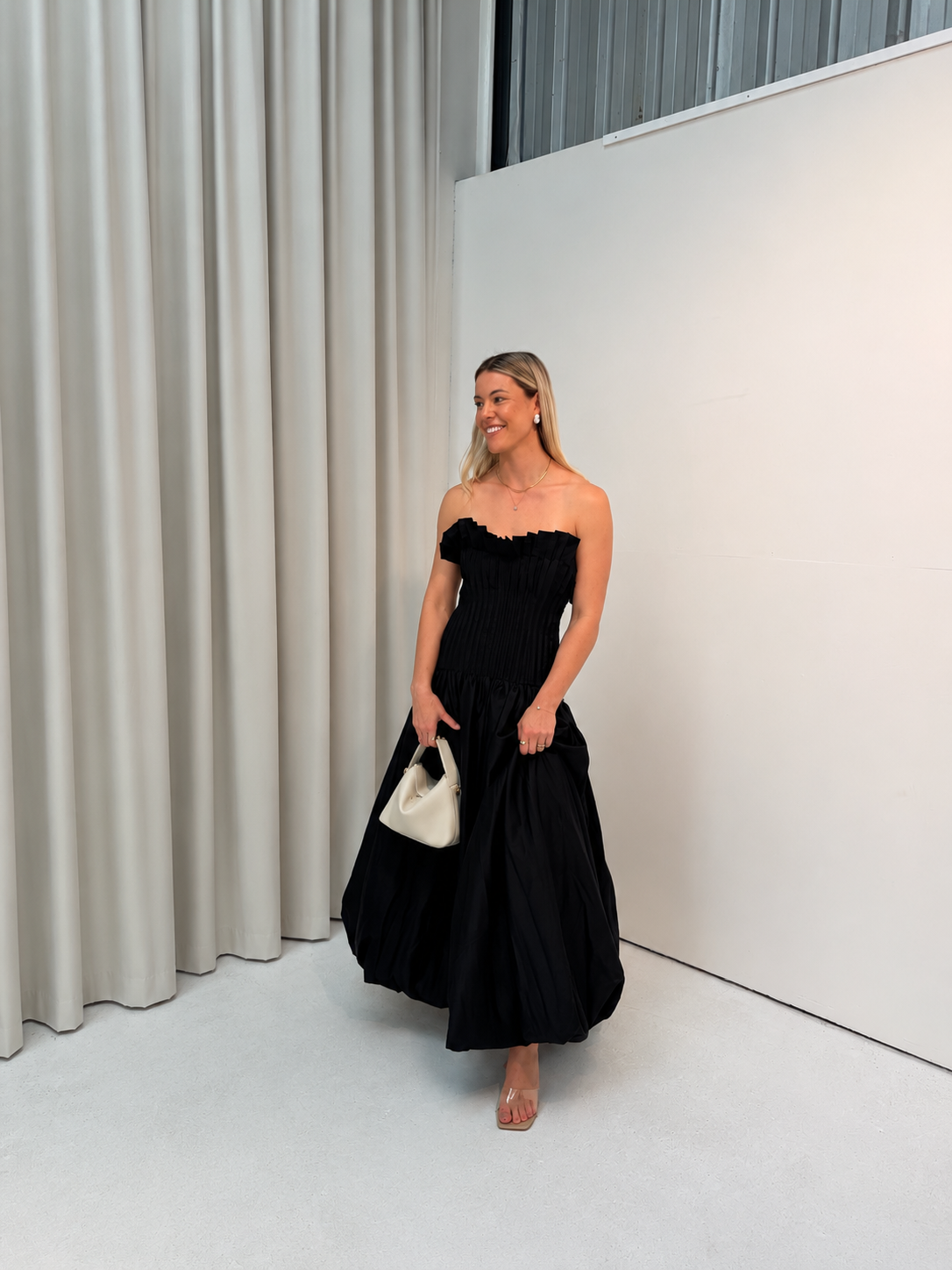 IVY BUBBLE HEM GOWN