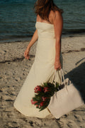 WAVY STRAPLESS MAXI