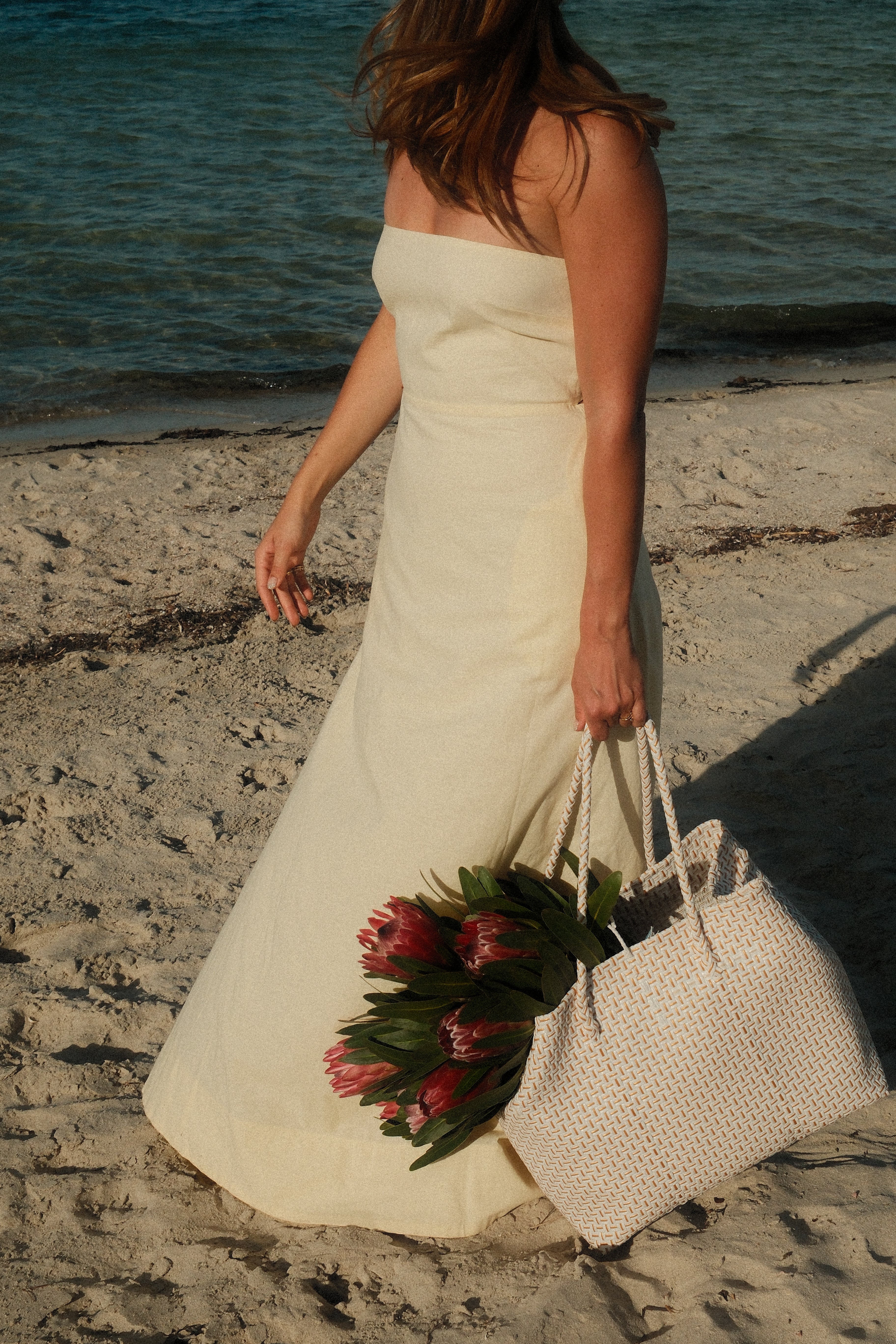 WAVY STRAPLESS MAXI