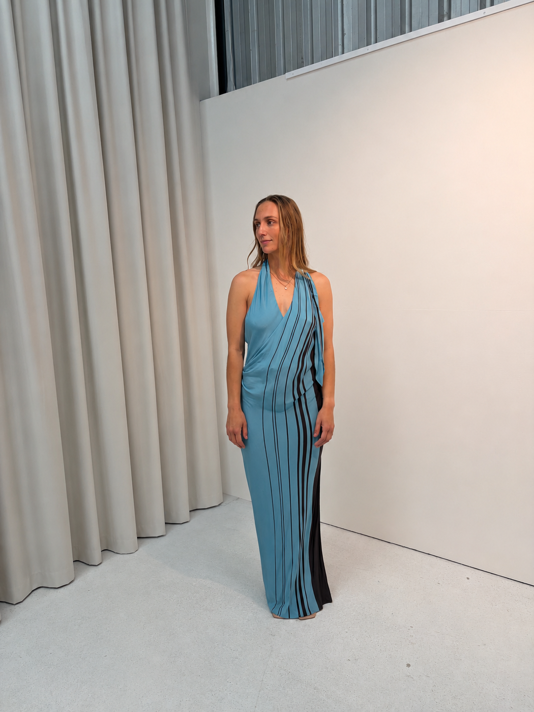 RIOJA HALTER DRESS
